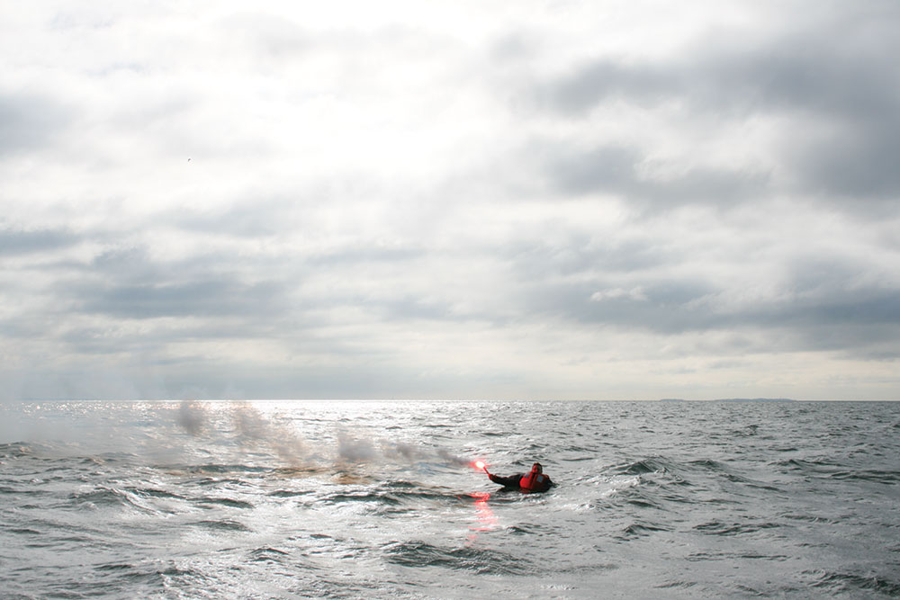 inside a life raft