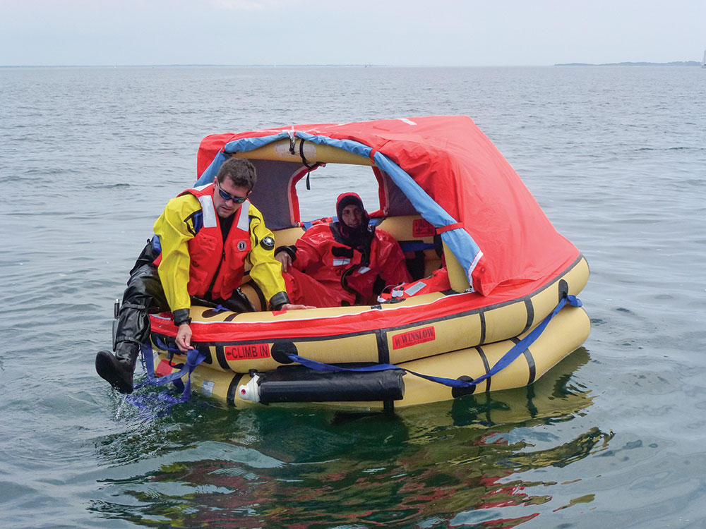 inside a life raft