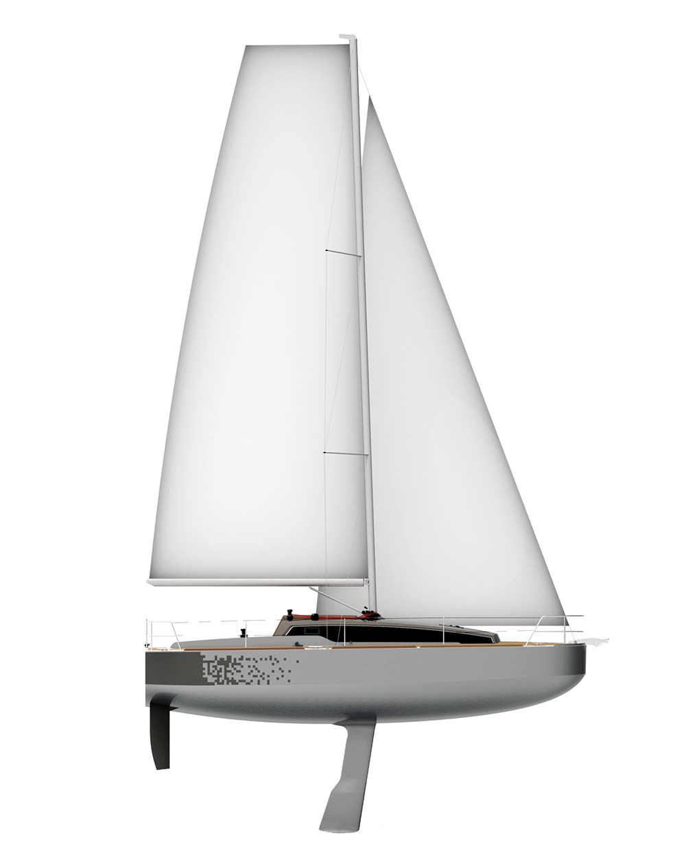scow bow yacht