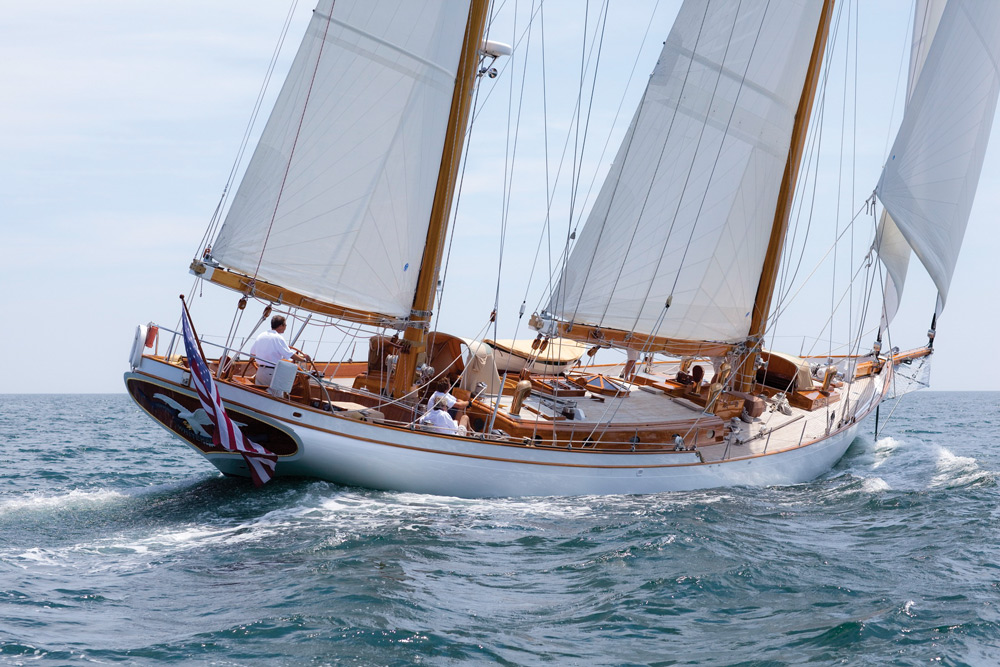 white hawk sailing yacht